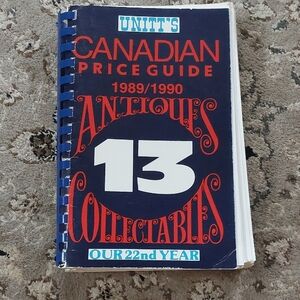 Unitt's Canadian Price Guide 1989 1990 Antiques 13 Collectibles